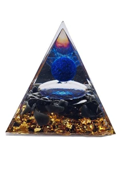 FENG SHUI ORGONIT PYRAMIDA BLUE MANDALA vel. 5 CM