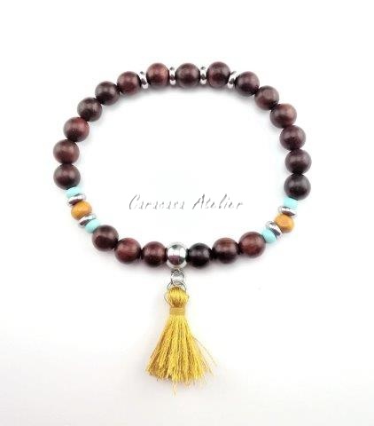 MALA NÁRAMEK PALISANDR SE STŘAPCEM  - chirurgická ocel