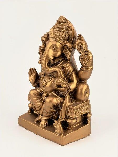 GANESHA ZLATÝ - SOŠKA 11,5 cm