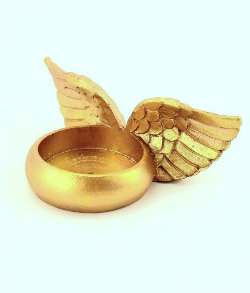 ZLATÁ ANDĚLSKÁ KŘÍDLA - SVÍCEN PRO ČAJOVOU SVÍČKU