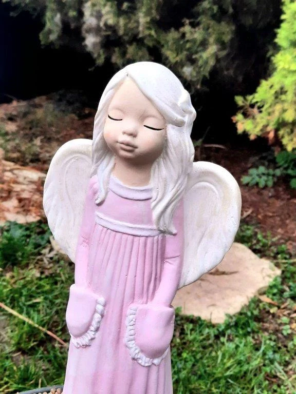 ANDĚLSKÁ HOLČIČKA - SOŠKA RŮŽOVÝ ANDĚL 27 cm