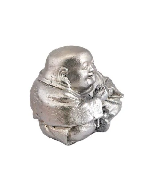STŘÍBRNÝ BUDDHA NEBESKÉHO KLIDU - SOŠKA 7 CM 