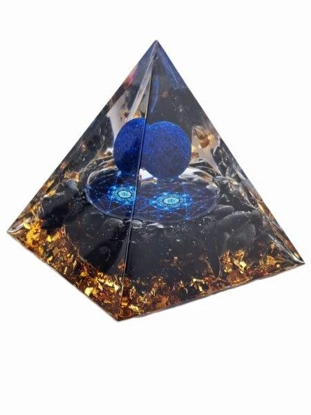 FENG SHUI ORGONIT PYRAMIDA BLUE MANDALA vel. 5 CM