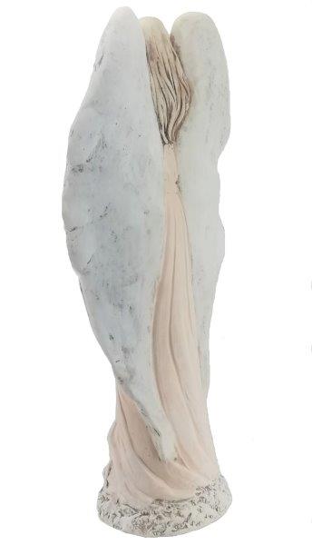 VELKÝ SÁDROVÝ ANDĚL - SOŠKA 43 CM