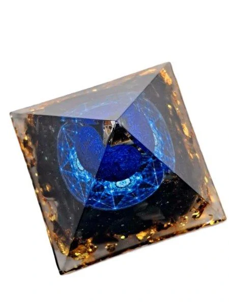 FENG SHUI ORGONIT PYRAMIDA BLUE MANDALA vel. 5 CM