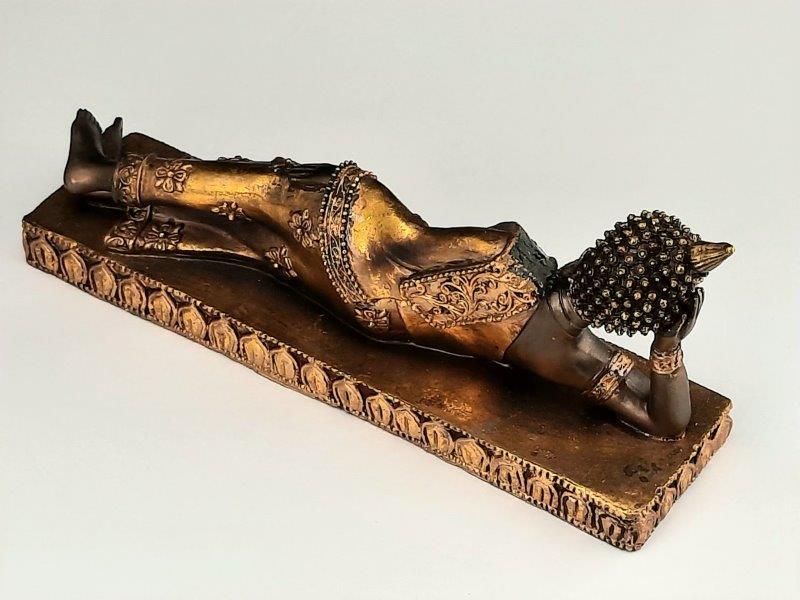 SOŠKA BUDDHA LEŽÍCÍ MEDITUJÍCÍ vel. 8,5 x 19 cm 