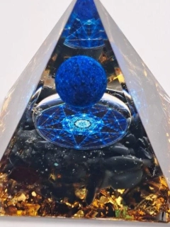 FENG SHUI ORGONIT PYRAMIDA BLUE MANDALA vel. 5 CM
