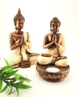BUDDHA SET SOŠKA A SVÍCEN - BUDDHA ATMANDIALI MUDRA
