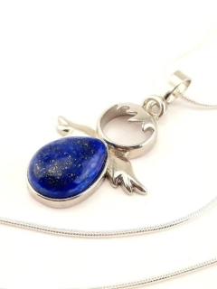 NÁHRDELNÍK ANDÍLEK BLUE STONE - PŘÍVĚSEK ANDĚL