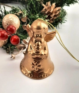 ZLATÝ ANDÍLEK - KERAMICKÁ SOŠKA 8 cm