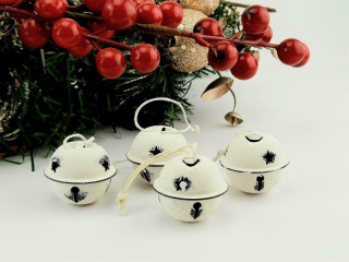 VINTAGE ROLNIČKA BÍLÁ 3 cm SADA 4 KS